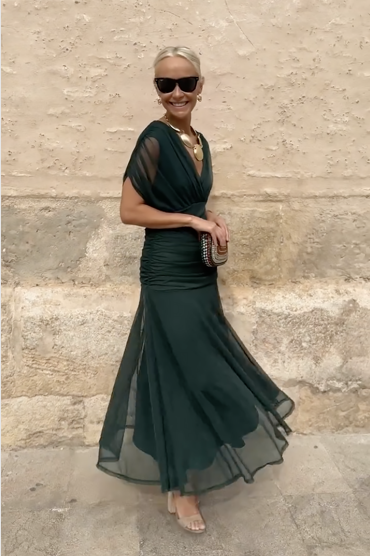 Louise™ - Elegant V-Neck Maxi Dress