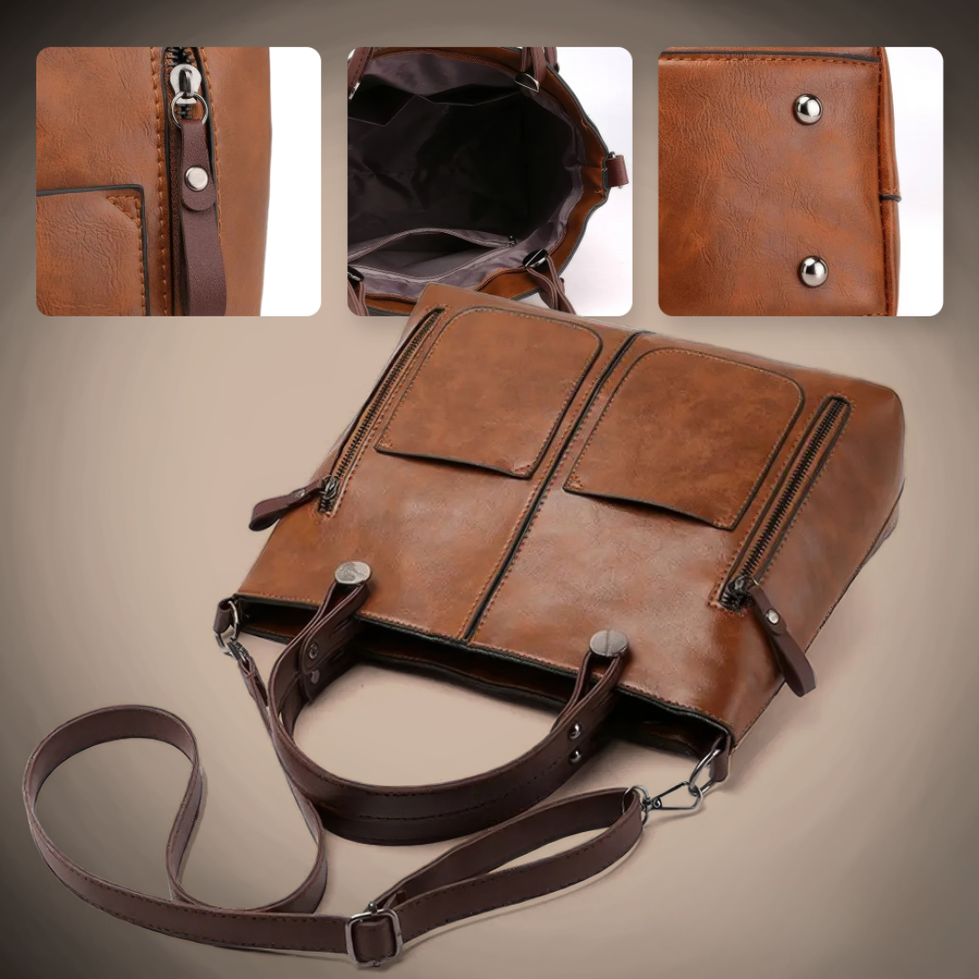 Nancy™ | Leather Bag with Timeless Elegance