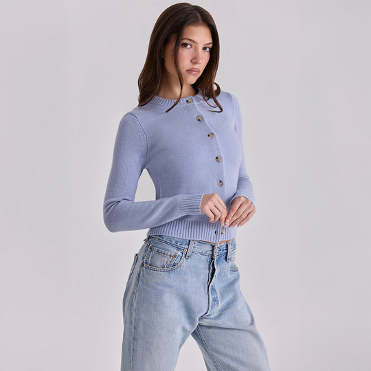 Blue Cashmere Cardigan