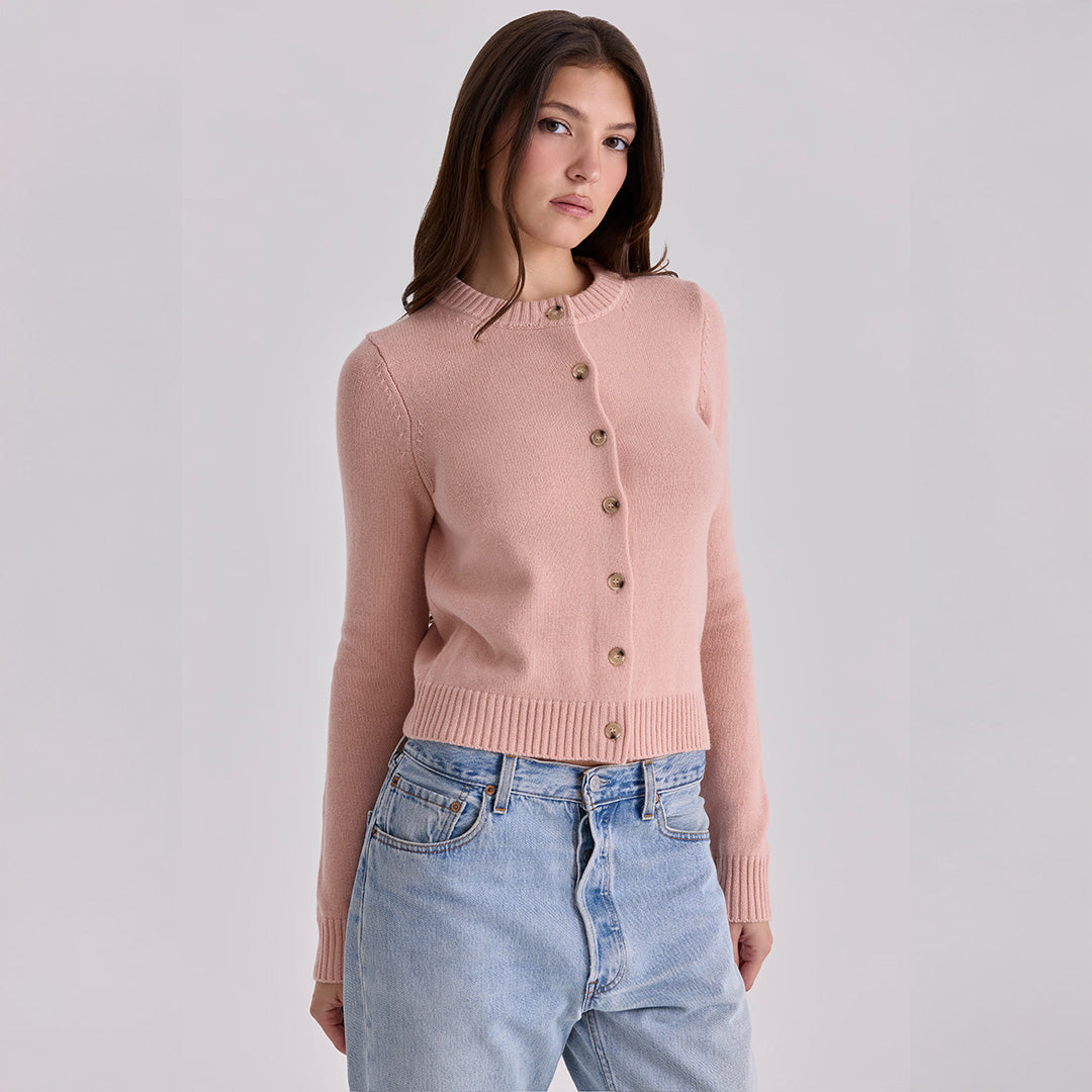 Cardigan Cachemire Rose
