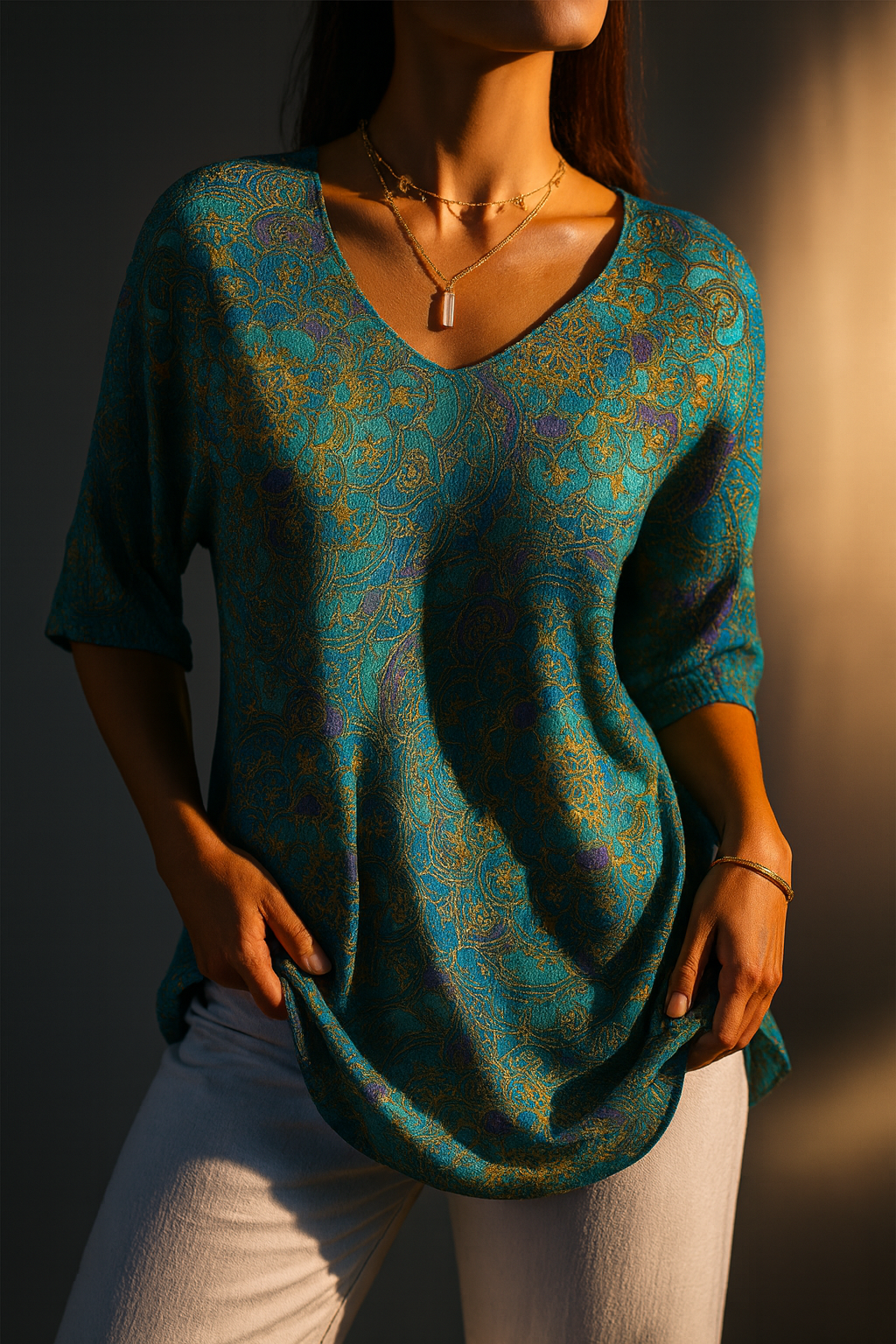 June™ - Women's Retro Art Print Blouse