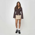 Chemise Rayures Marron