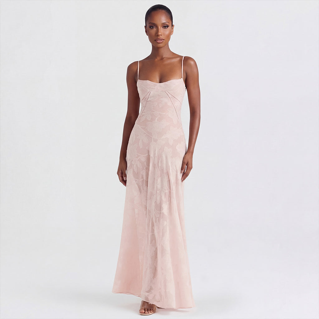 Cream Lace Maxi Dress