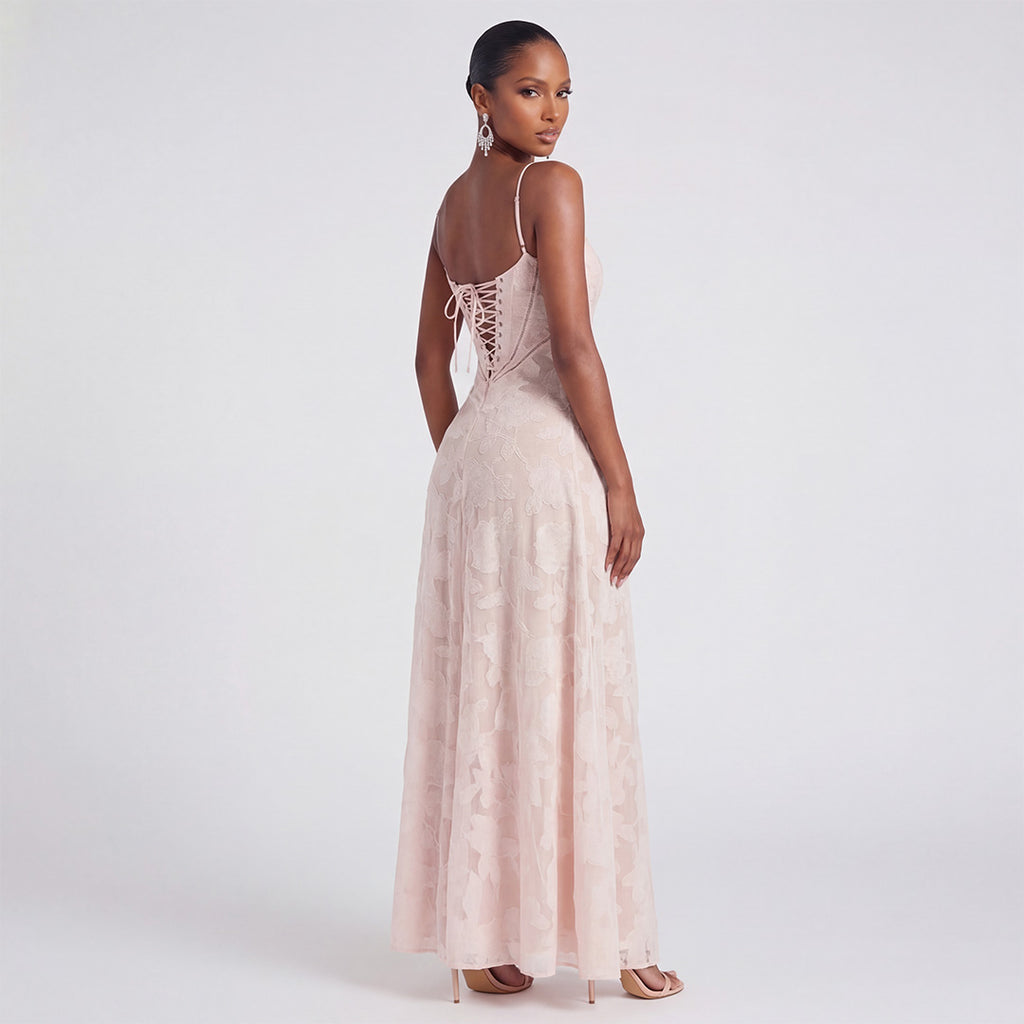 Cream Lace Maxi Dress, view 2