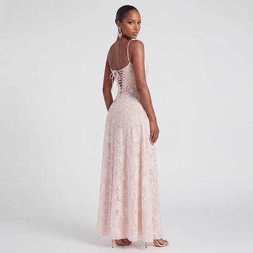 Cream Lace Maxi Dress