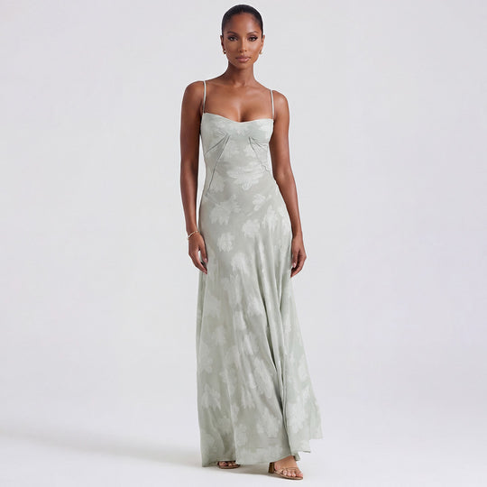 Pistachio Lace Maxi Dress
