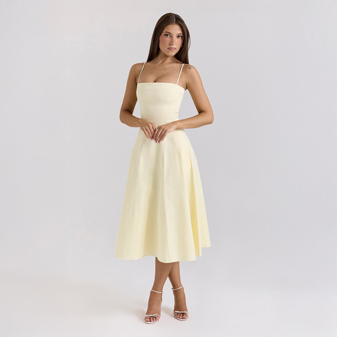 Robe Midi Soleil Citron