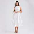 Robe Midi Twill Blanche