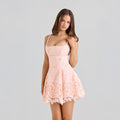 Robe Mini Broderie Anglaise Pêche