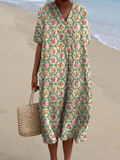 Élise™ - Vintage Floral Print Casual Flowy Dress
