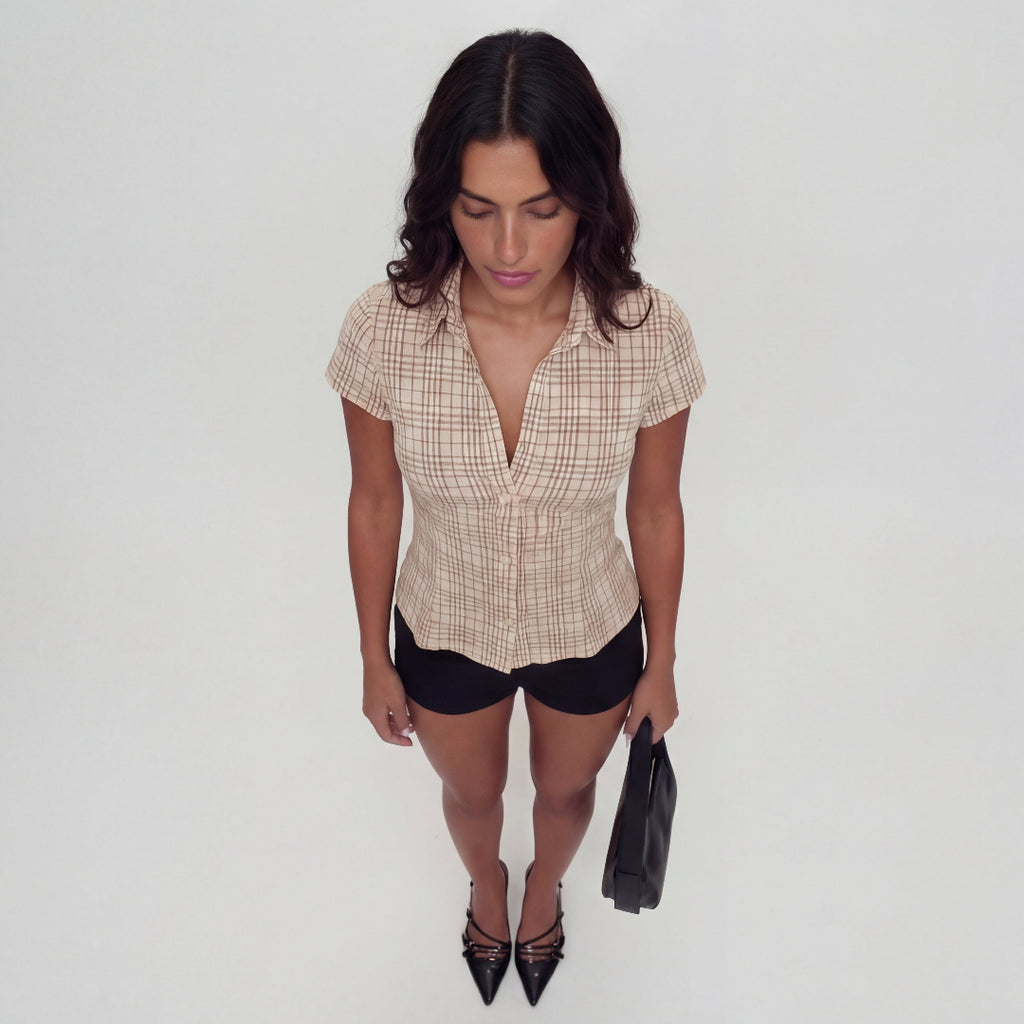 Brown Plaid Shirt, view 4