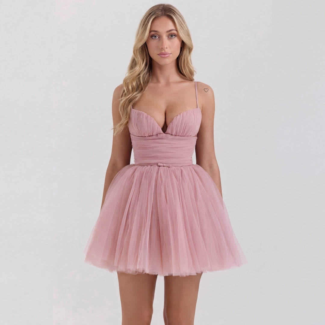 Robe Mini Tulle Rose