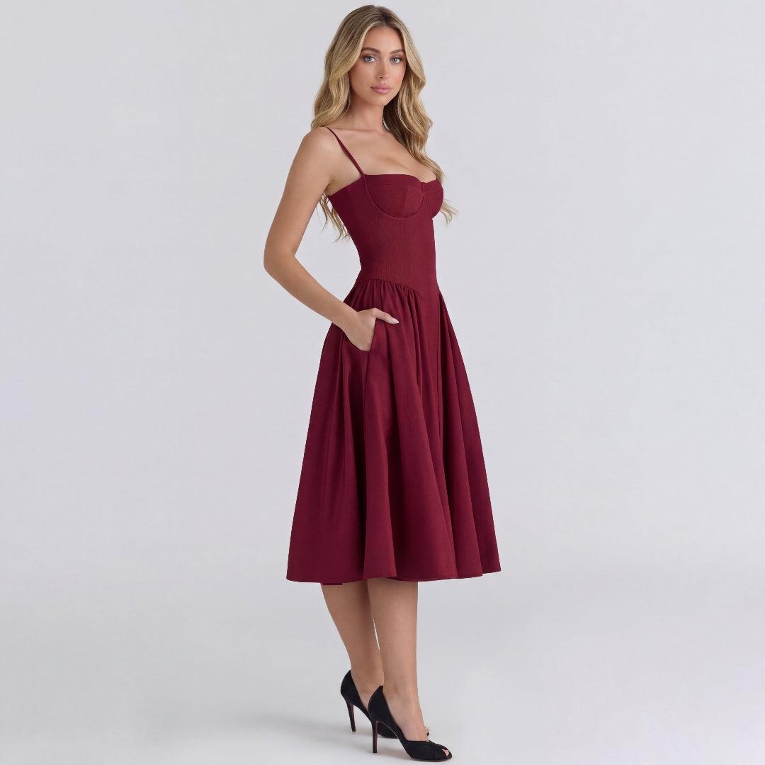 Robe Corset Bordeaux